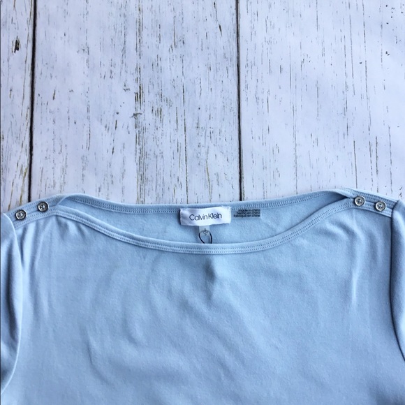 Calvin Klein Gold-Tone Button Top - Picture 3 of 7